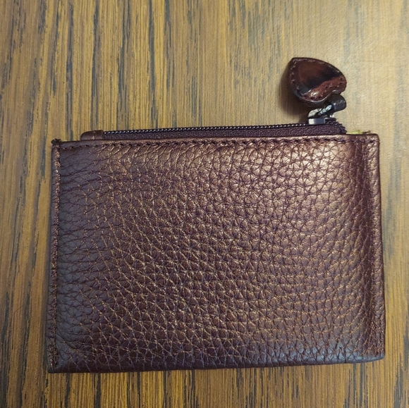 Brighton change purse leather zipper clear heart window - Picture 2 of 6